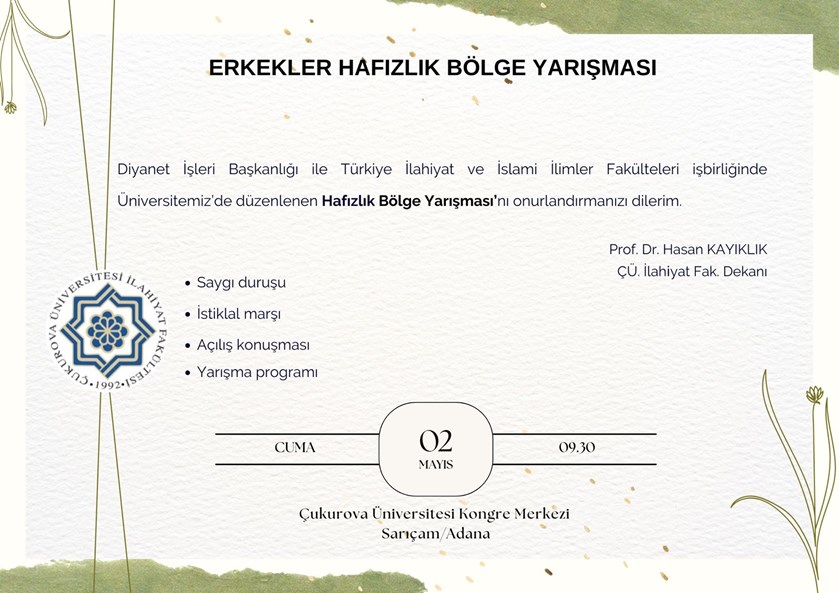 Erkekler Hafızlık Bölge Yarışması