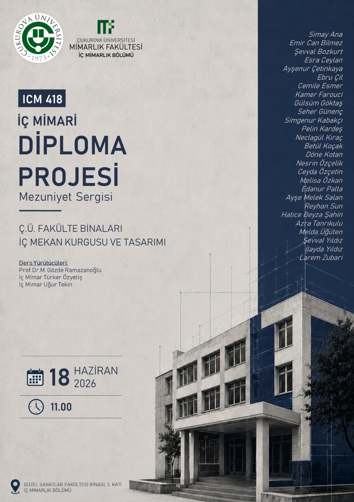 İç Mimari Diploma Projesi Mezuniyet Sergisi