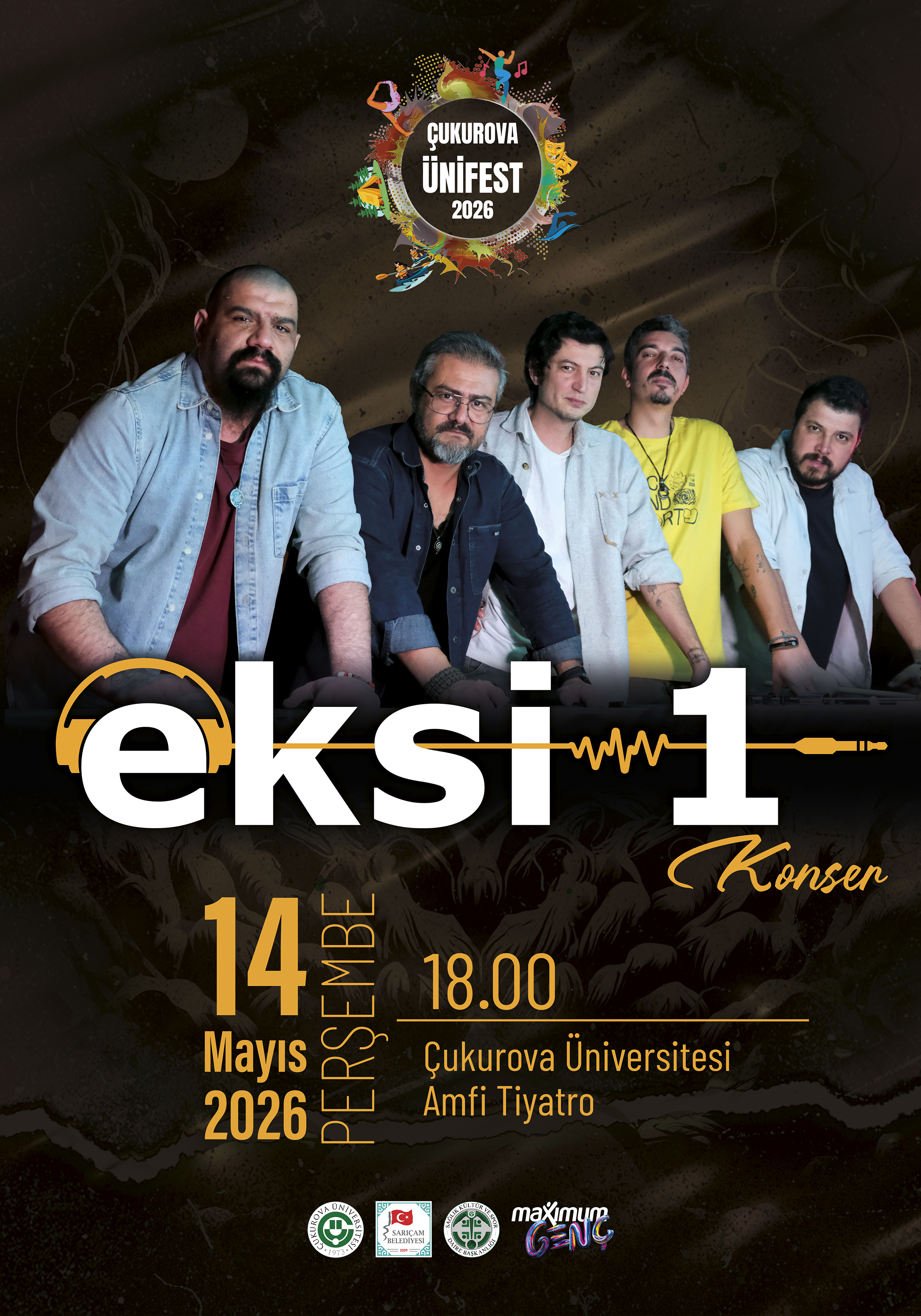 Bahar Şenliğinde yapılacak olan eksi 1 Konseri Afişi