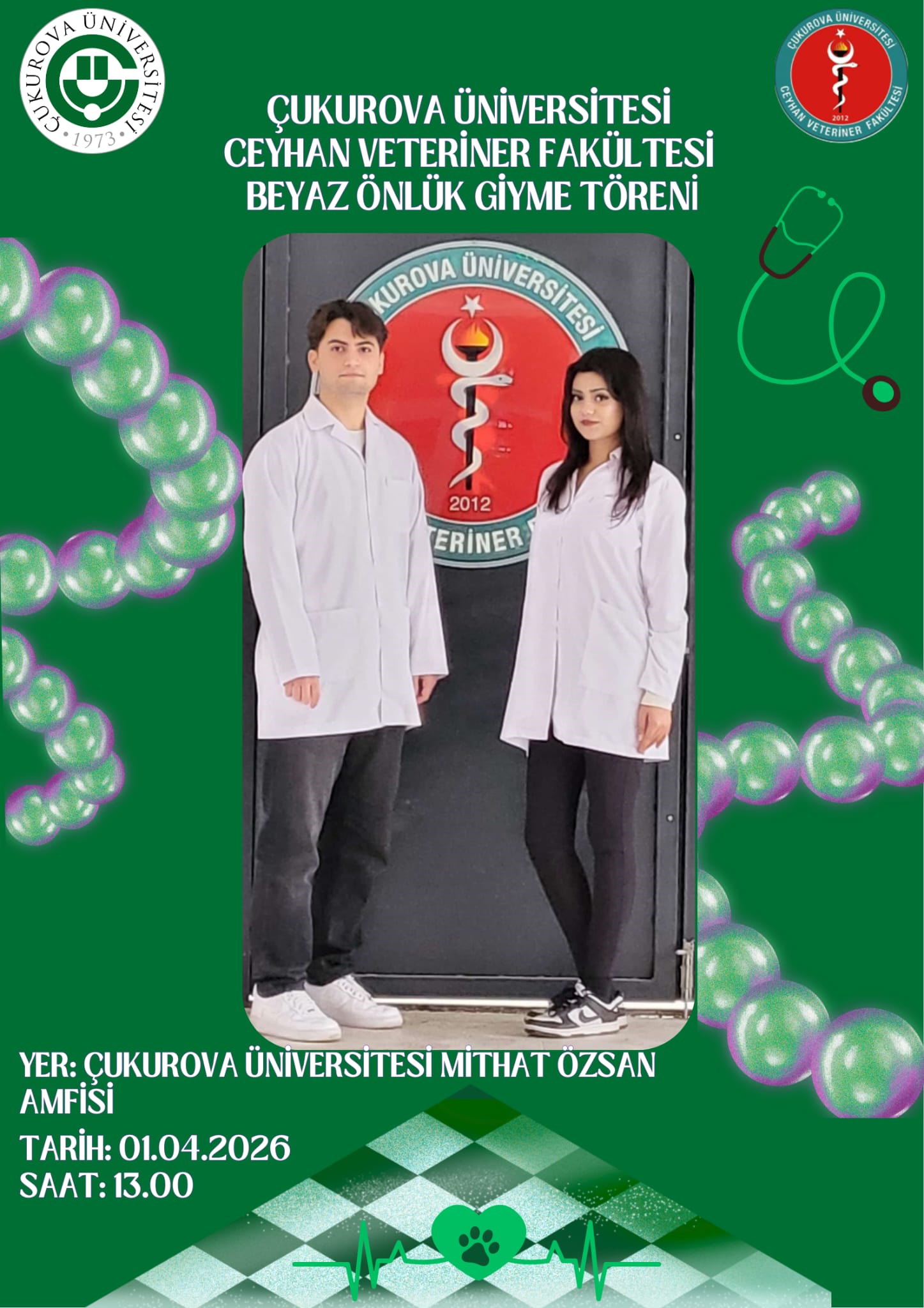 Ç.Ü. Ceyhan Veteriner Fakültesi Beyaz Önlük Giyme Töreni